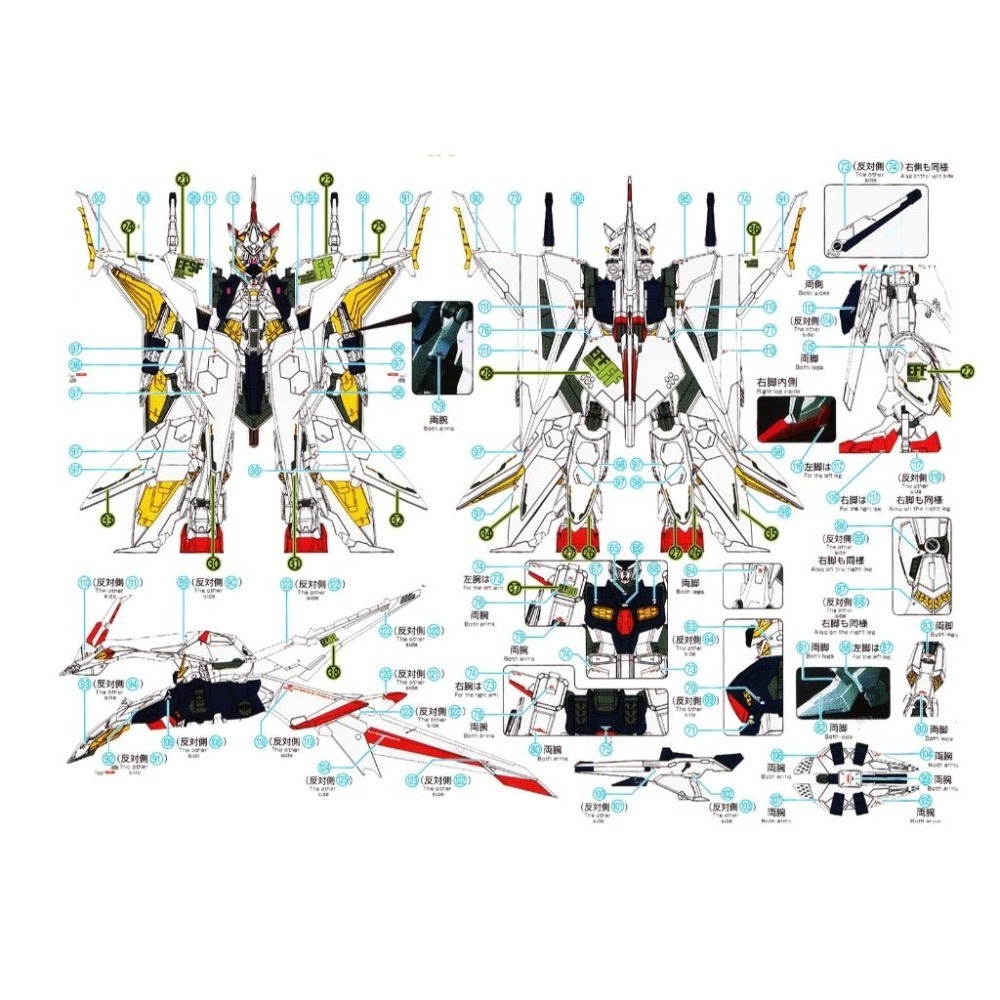 [BUOCO] 雪焰 HG-27 1/144 閃光的哈薩威 潘娜洛普 螢光水貼 - 潘妮洛普 / 大白鵝 / 潘尼洛普-細節圖5