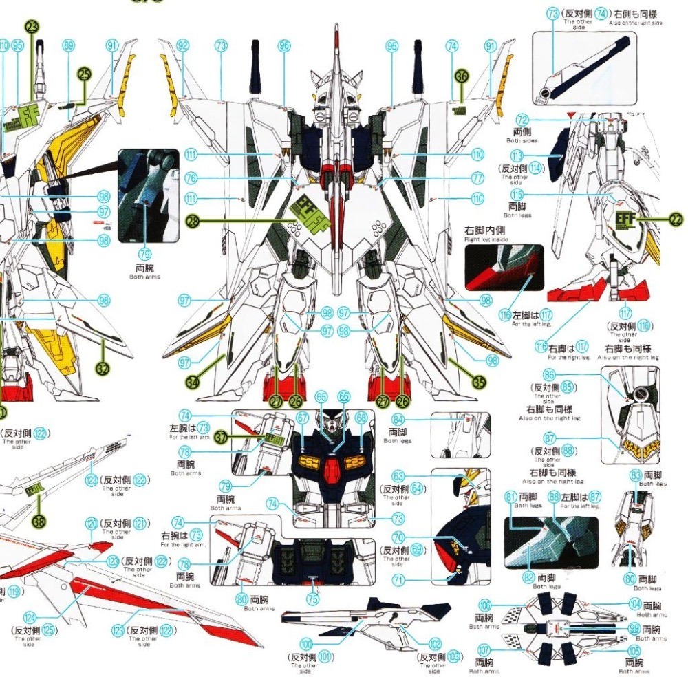 [BUOCO] 雪焰 HG-27 1/144 閃光的哈薩威 潘娜洛普 螢光水貼 - 潘妮洛普 / 大白鵝 / 潘尼洛普-細節圖7