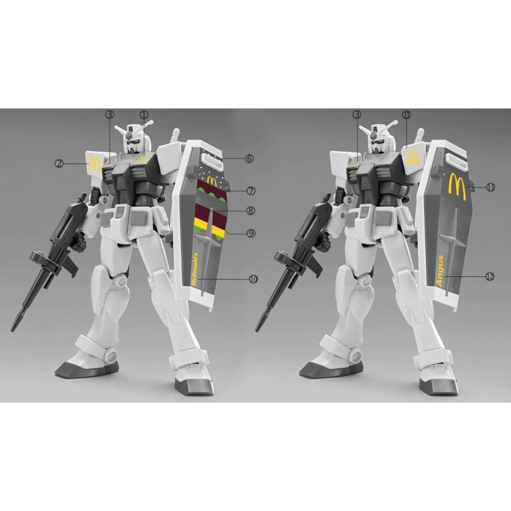 [BUOCO] 雪焰 EG 1/144 RX-78-2 初鋼 鋼彈 麥當勞 大麥克 安格斯 限定配色 水貼 EG-03-細節圖4
