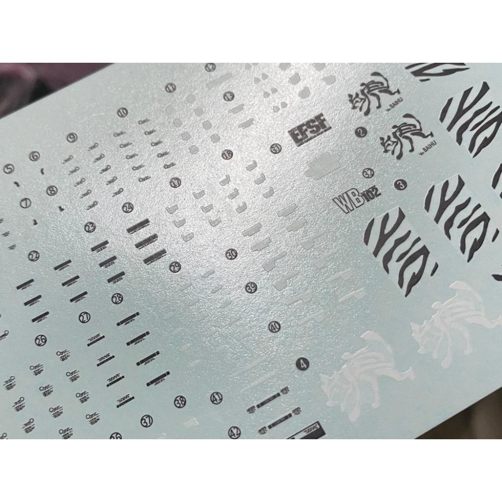 [BUOCO] 雪焰 EG 1/144 RX-78-2 初鋼 鋼彈 白虎嘯坤 虎紋 螢光 水貼 EG-0 中國限定-細節圖4