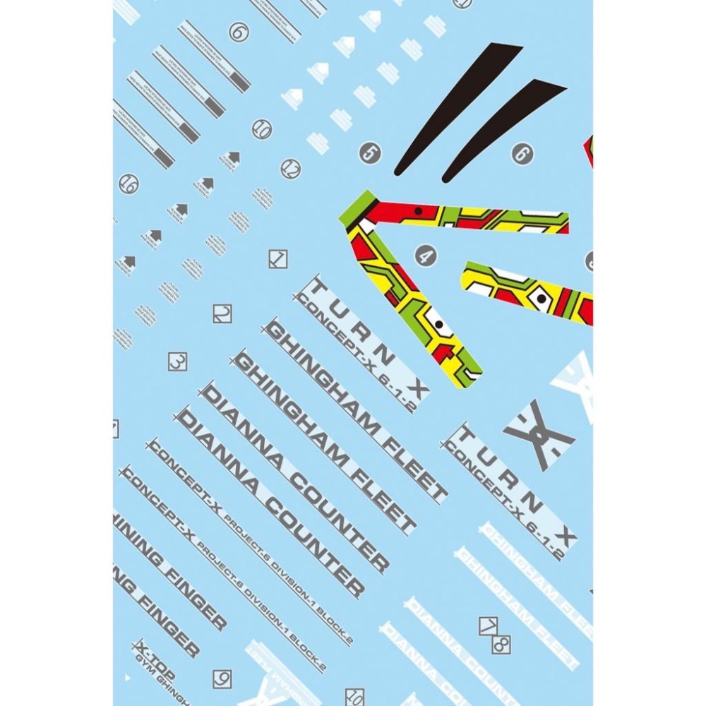 [BUOCO] 雪焰 MG-93 MG 1/100 逆X Turn X 鋼彈 ∀鋼彈 金卡拉姆 螢光 水貼 逆A-細節圖4