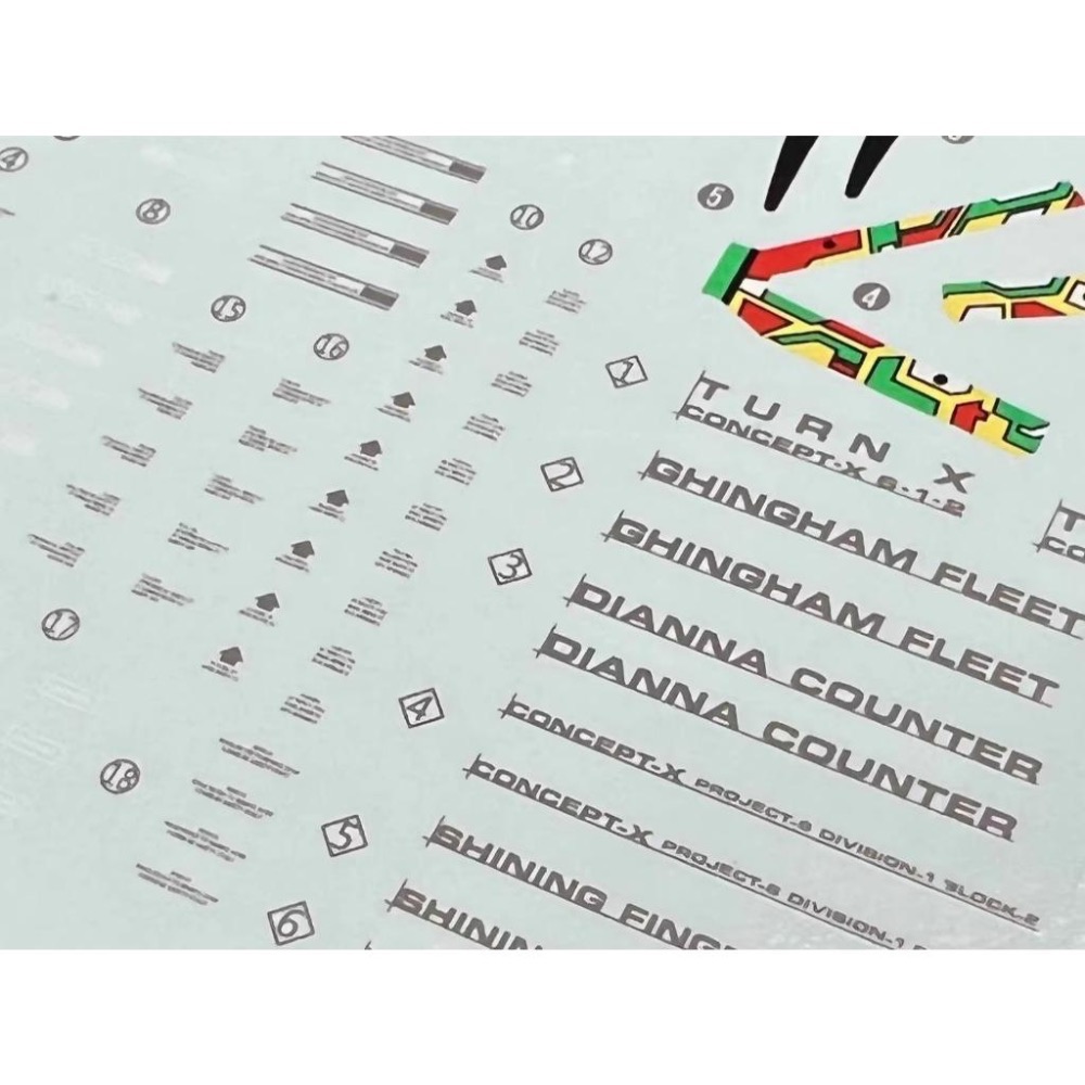 [BUOCO] 雪焰 MG-93 MG 1/100 逆X Turn X 鋼彈 ∀鋼彈 金卡拉姆 螢光 水貼 逆A-細節圖5