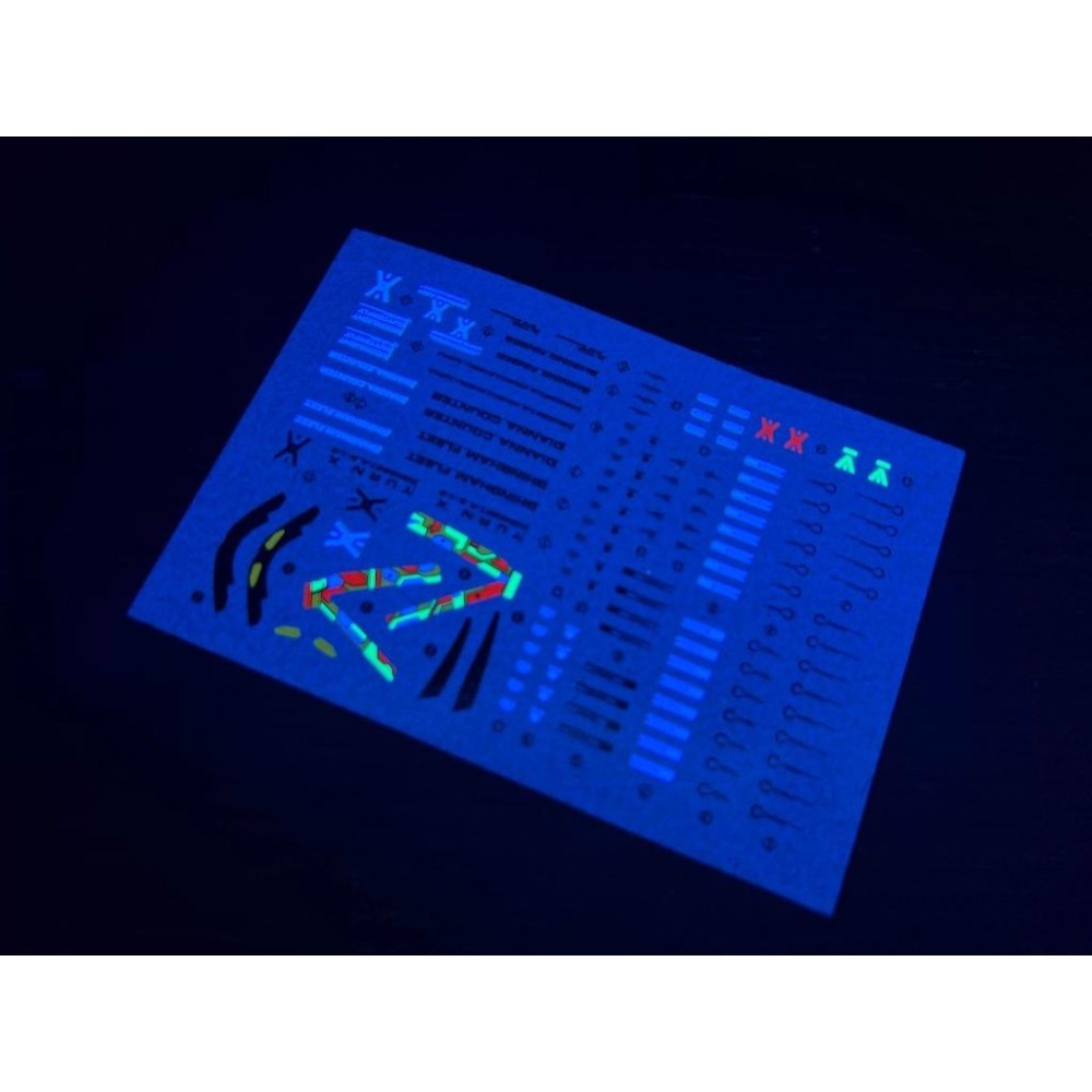 [BUOCO] 雪焰 MG-93 MG 1/100 逆X Turn X 鋼彈 ∀鋼彈 金卡拉姆 螢光 水貼 逆A-細節圖6