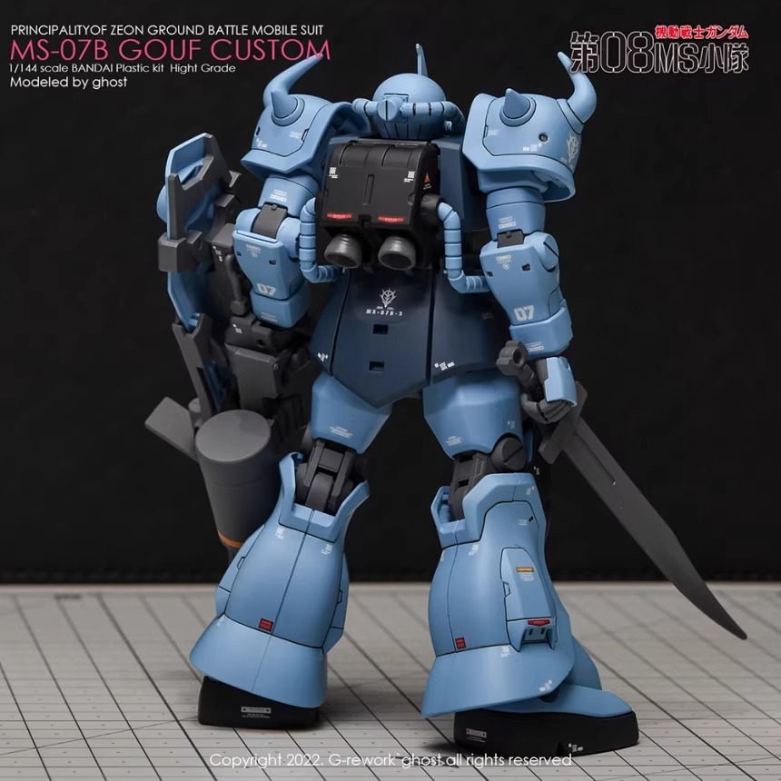 [BUOCO] 炎水貼 Ghost版 HG 古夫特裝型 Gouf Custom 專用螢光水貼 | MS-07B-3-細節圖4