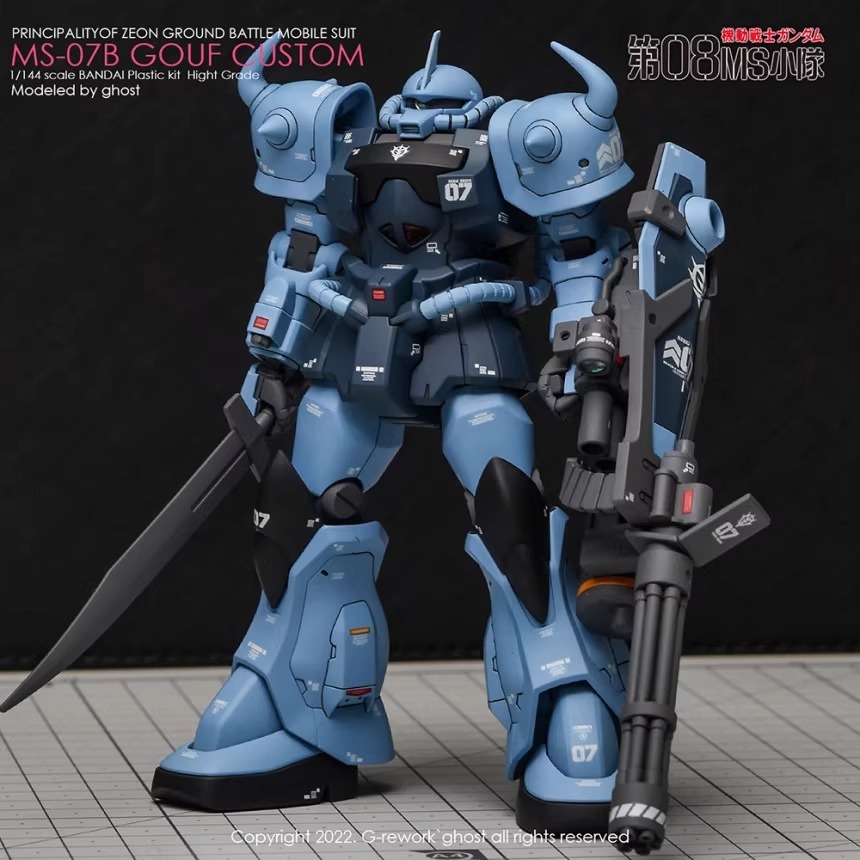 [BUOCO] 炎水貼 Ghost版 HG 古夫特裝型 Gouf Custom 專用螢光水貼 | MS-07B-3-細節圖5