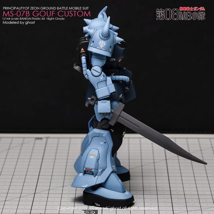 [BUOCO] 炎水貼 Ghost版 HG 古夫特裝型 Gouf Custom 專用螢光水貼 | MS-07B-3-細節圖8
