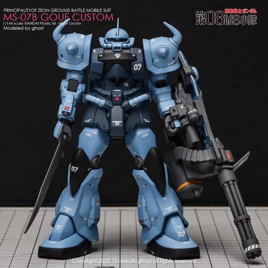 [BUOCO] 炎水貼 Ghost版 HG 古夫特裝型 Gouf Custom 專用螢光水貼 | MS-07B-3-細節圖9