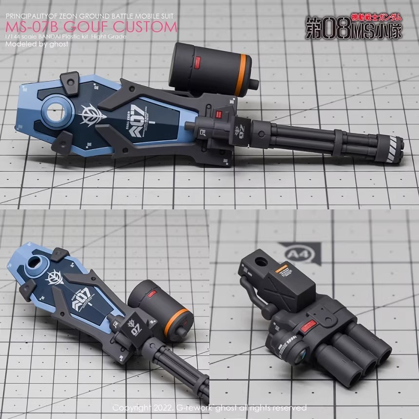 [BUOCO] 炎水貼 Ghost版 HG 古夫特裝型 Gouf Custom 專用螢光水貼 | MS-07B-3-細節圖10