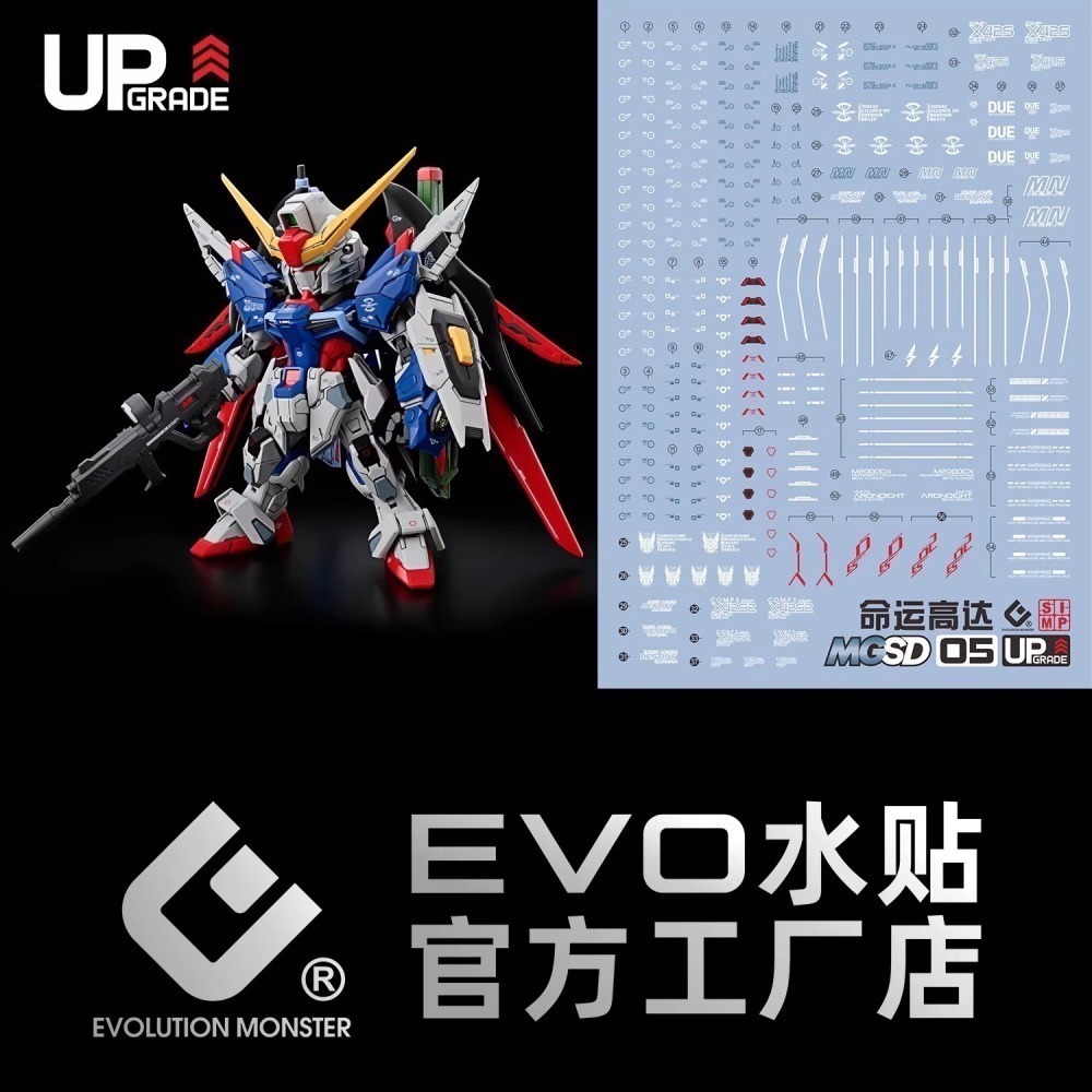 [BUOCO] EVO MGSD-05 命運鋼彈 / SpecII / COMPASS / 羅盤標誌 螢光 水貼-細節圖2