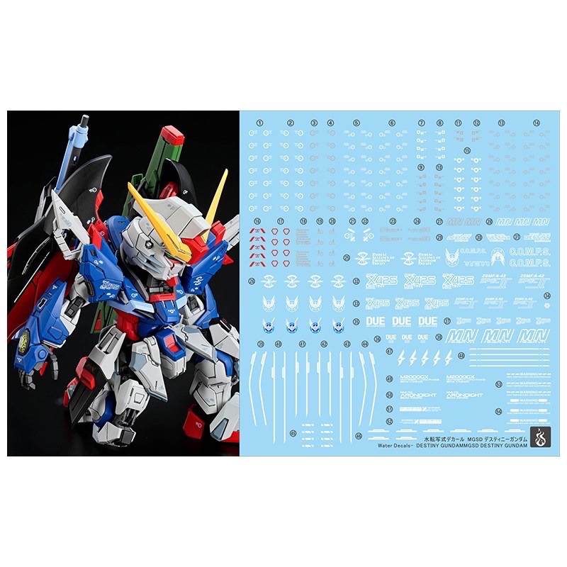 [BUOCO] 炎水貼 MGSD 命運鋼彈 Spec II Destiny Gundam 羅盤標誌 螢光 水貼-細節圖2