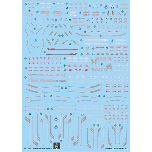[BUOCO] 炎水貼 GHOST HG 1/144 命運鋼彈 Spec II SEED Destiny 螢光 水貼-細節圖2