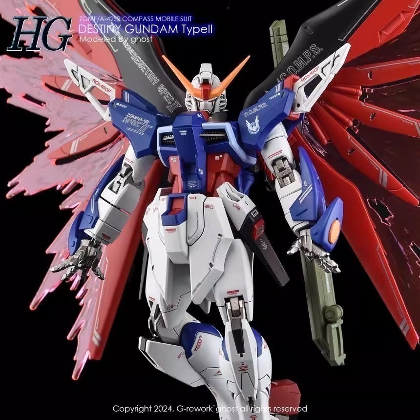[BUOCO] 炎水貼 GHOST HG 1/144 命運鋼彈 Spec II SEED Destiny 螢光 水貼-細節圖8