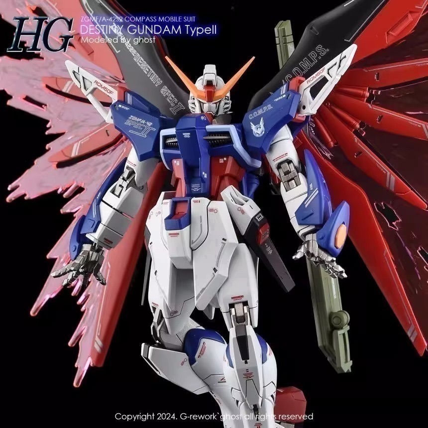 [BUOCO] 炎水貼 GHOST HG 1/144 命運鋼彈 Spec II SEED Destiny 螢光 水貼-細節圖8