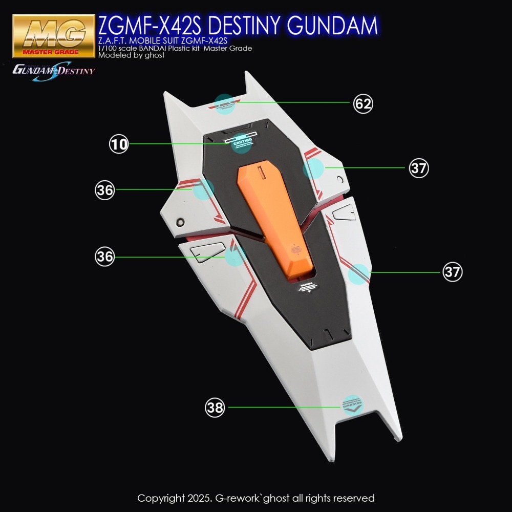 [BUOCO] 炎水貼 MG GHOST 1/100 命運鋼彈 Destiny ZGMF-X42S-細節圖10