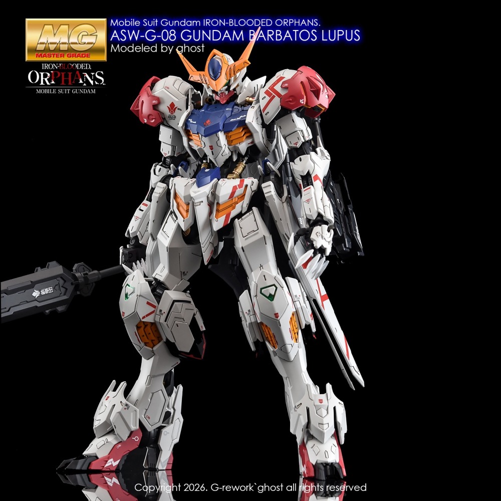 [BUOCO] 炎水貼 GHOST MG 1/100 天狼型獵魔鋼彈 Barbatos Lupus 鐵華團 螢光 水貼-細節圖4