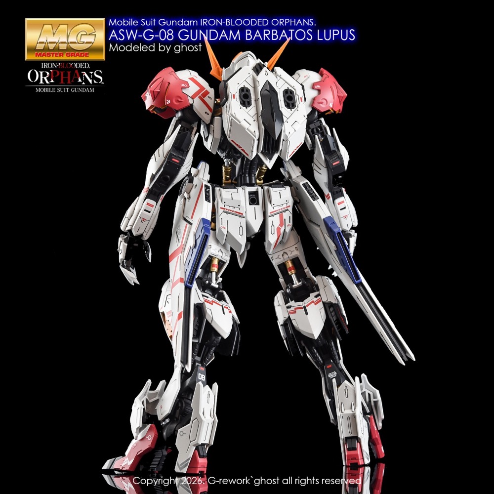 [BUOCO] 炎水貼 GHOST MG 1/100 天狼型獵魔鋼彈 Barbatos Lupus 鐵華團 螢光 水貼-細節圖6