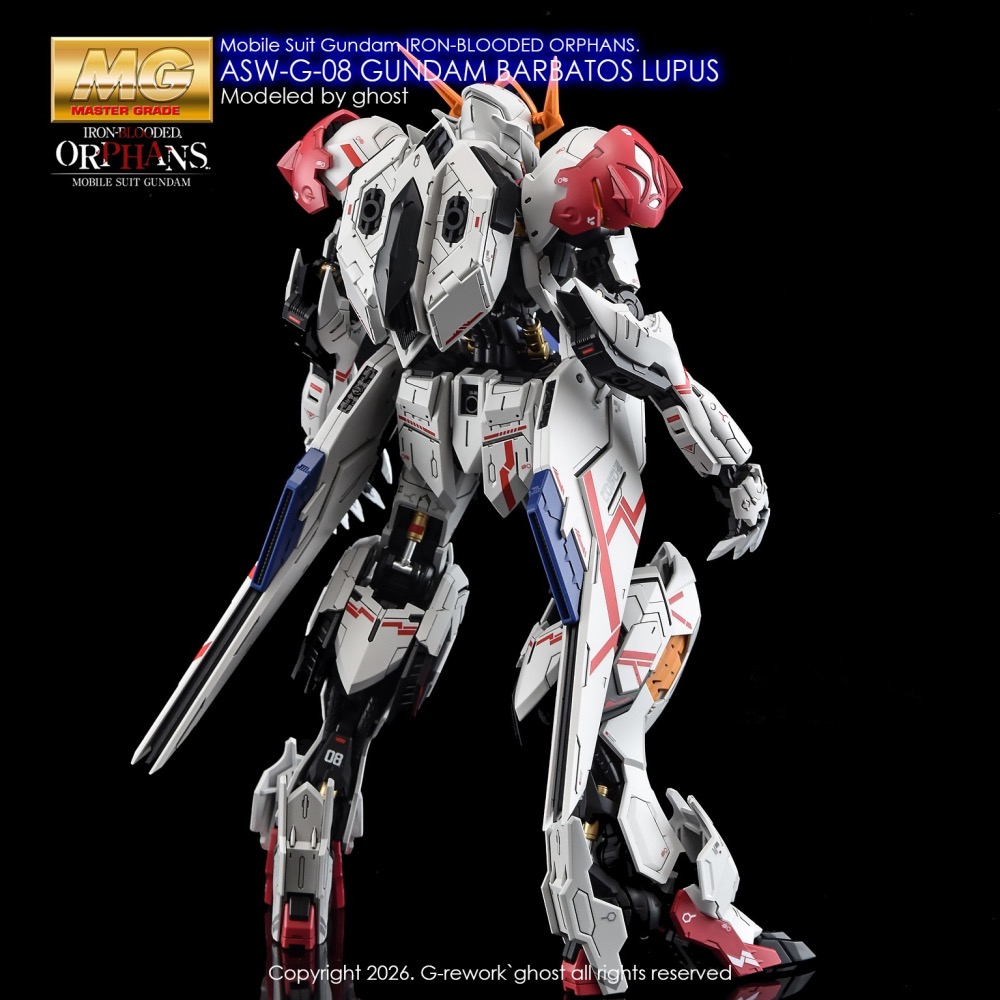 [BUOCO] 炎水貼 GHOST MG 1/100 天狼型獵魔鋼彈 Barbatos Lupus 鐵華團 螢光 水貼-細節圖7