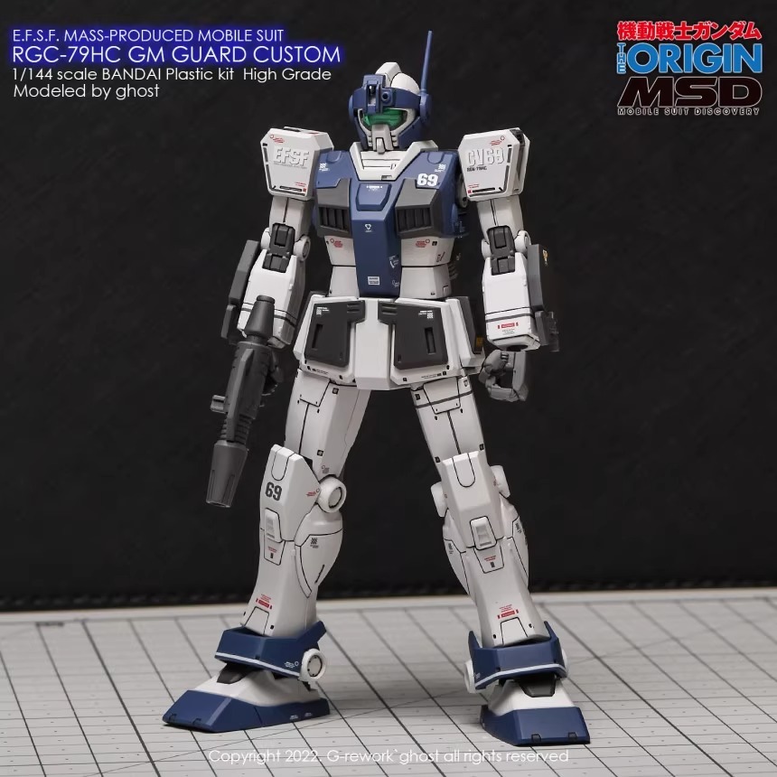 [BUOCO] 炎水貼 GHOST HG 1/144 吉姆防衛特裝型 GM Guard Custom 螢光 水貼-細節圖6