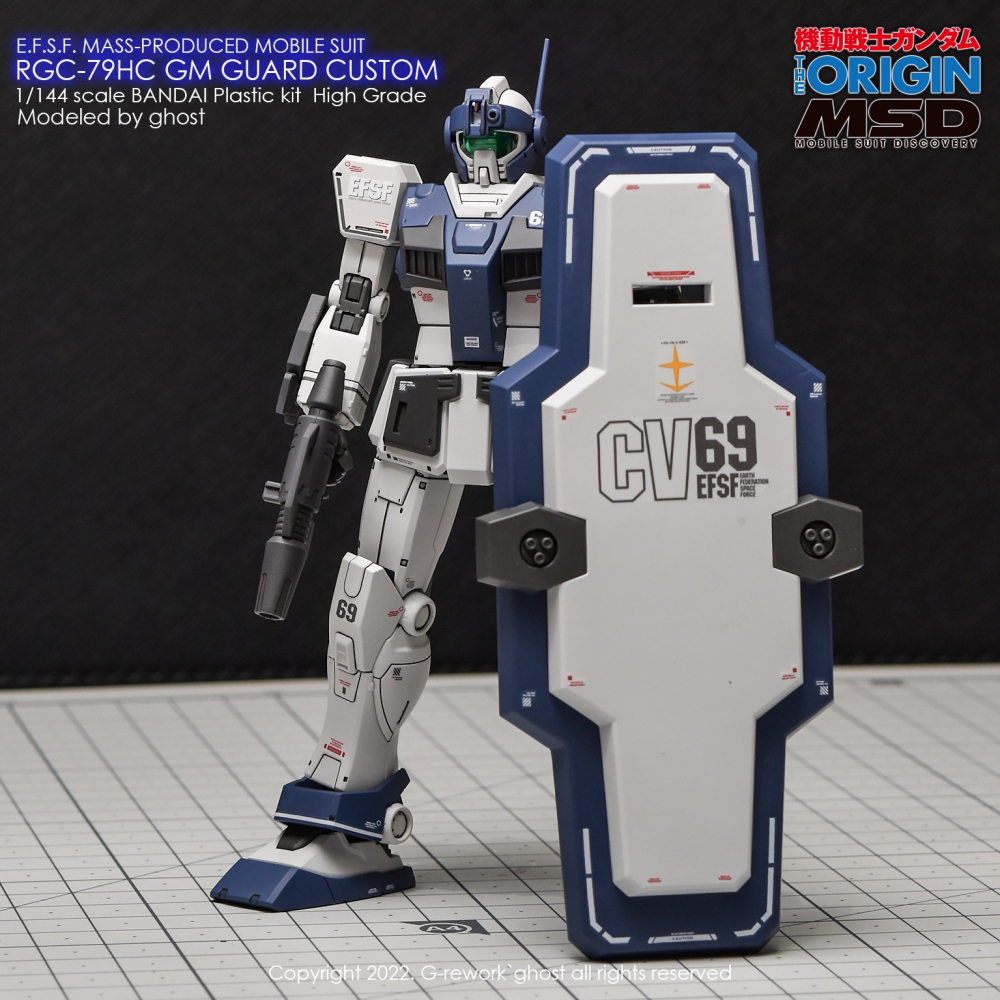 [BUOCO] 炎水貼 GHOST HG 1/144 吉姆防衛特裝型 GM Guard Custom 螢光 水貼-細節圖7