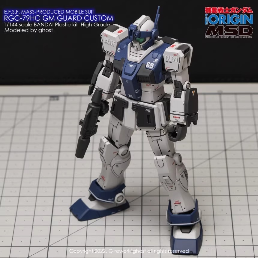 [BUOCO] 炎水貼 GHOST HG 1/144 吉姆防衛特裝型 GM Guard Custom 螢光 水貼-細節圖8