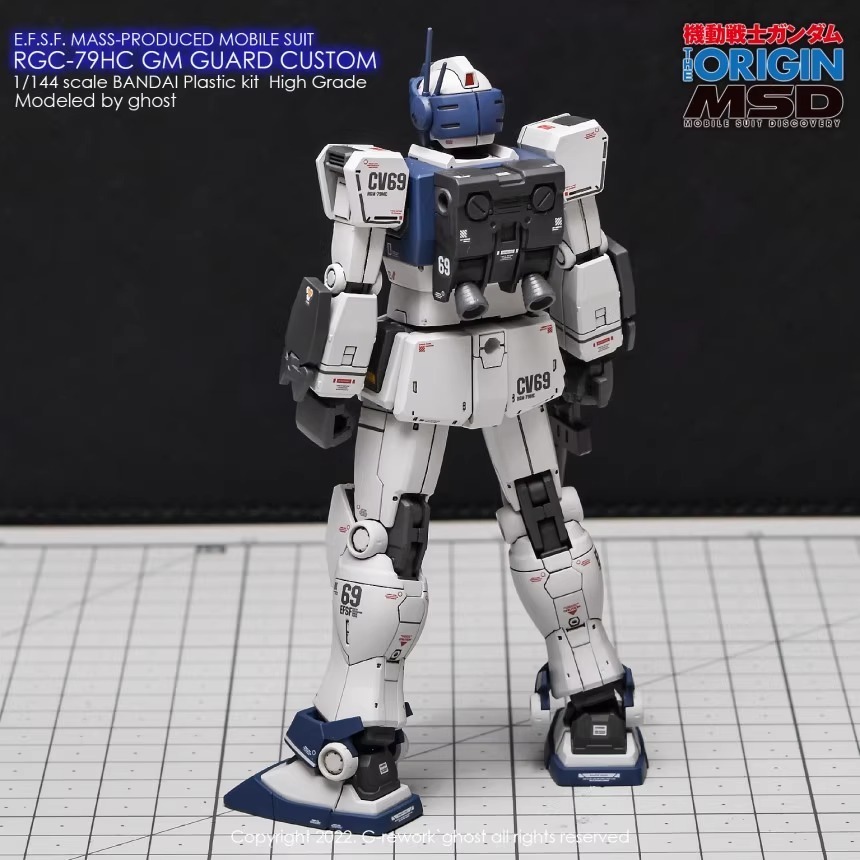 [BUOCO] 炎水貼 GHOST HG 1/144 吉姆防衛特裝型 GM Guard Custom 螢光 水貼-細節圖10