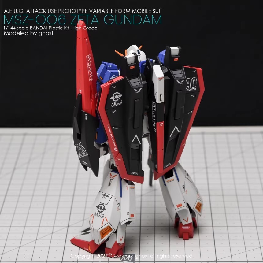 [BUOCO] 炎水貼 HG GHOST 1/144 Z鋼彈 Zeta Gundam MSZ-006 幽谷 螢光 水貼-細節圖6