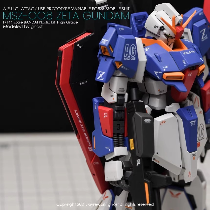 [BUOCO] 炎水貼 HG GHOST 1/144 Z鋼彈 Zeta Gundam MSZ-006 幽谷 螢光 水貼-細節圖9