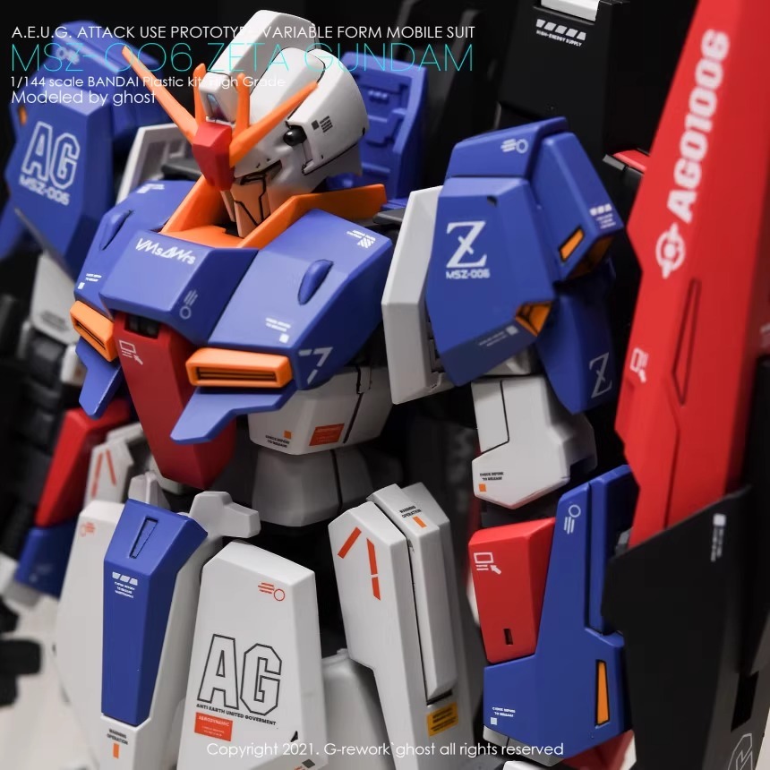 [BUOCO] 炎水貼 HG GHOST 1/144 Z鋼彈 Zeta Gundam MSZ-006 幽谷 螢光 水貼-細節圖10