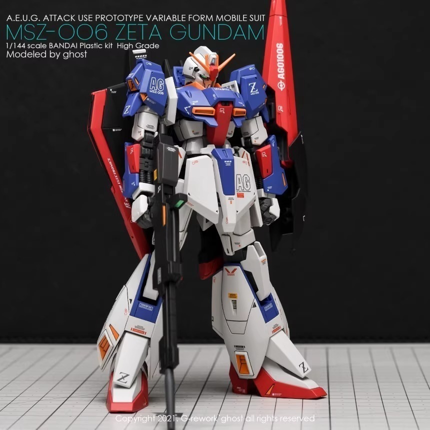 [BUOCO] 炎水貼 HG GHOST 1/144 Z鋼彈 Zeta Gundam MSZ-006 幽谷 螢光 水貼-細節圖12