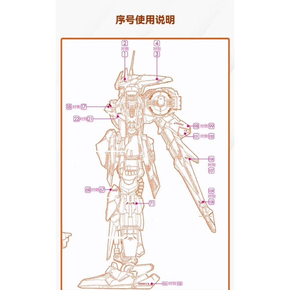 [BUOCO] 咕廠長 GUGU MG 全裝甲型百式改 FA百式 FA-100S 神馬模型 黃金武士  專用 水貼-細節圖4