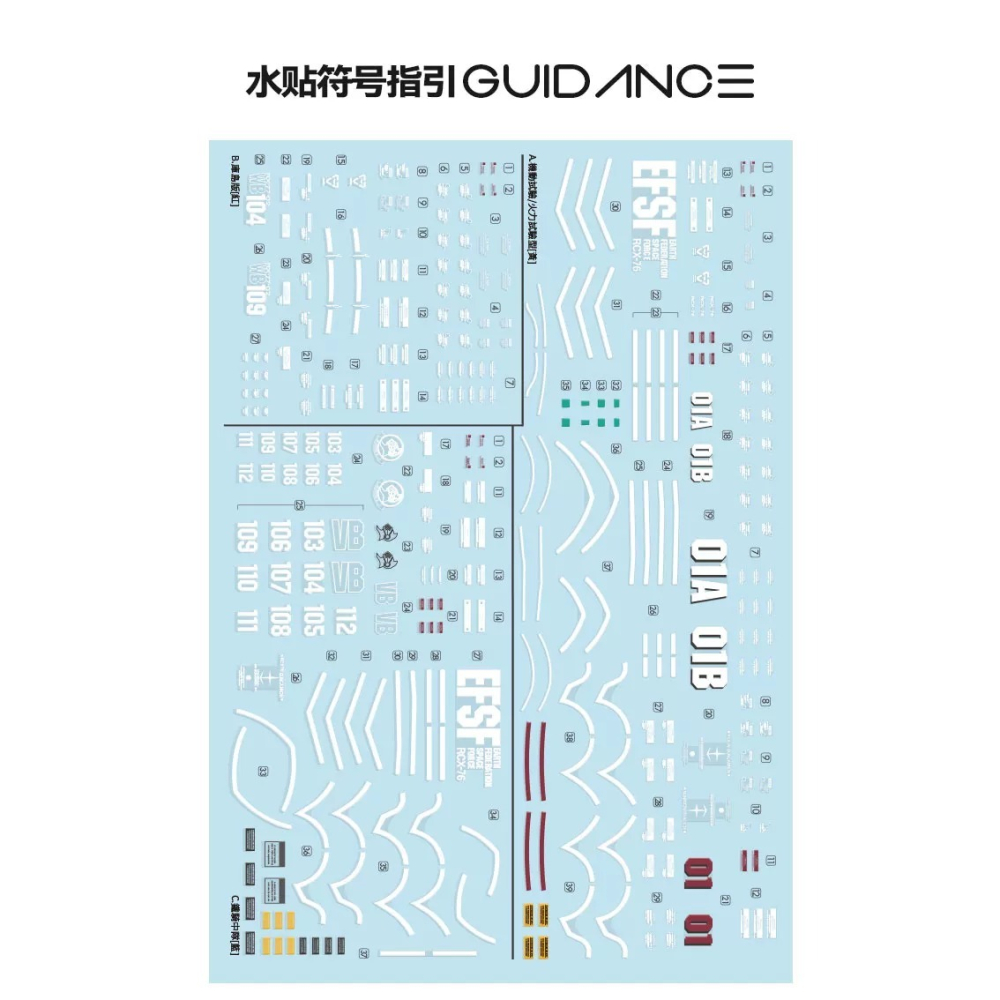 [BUOCO] 咕廠長 GUGU HG 1/144 GTO 鋼加農 五合一 (鐵騎兵/庫島/火力試驗型) 專用水貼-細節圖4