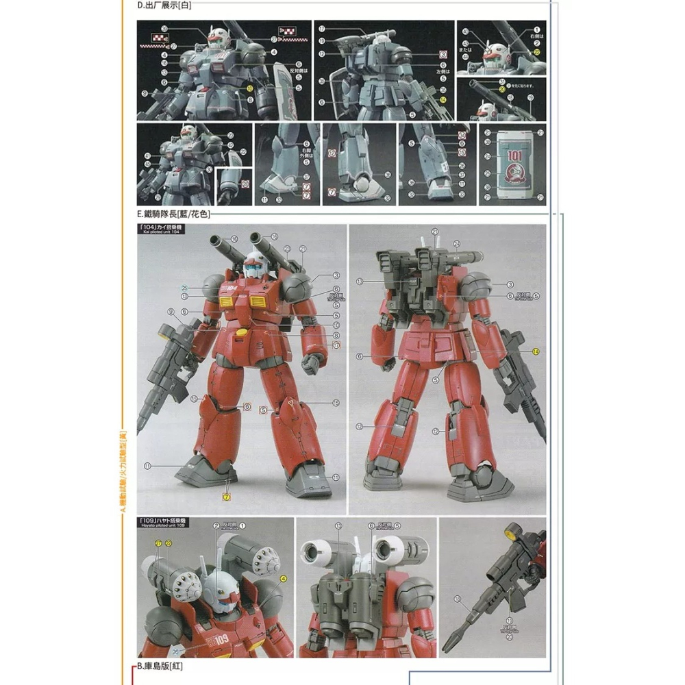 [BUOCO] 咕廠長 GUGU HG 1/144 GTO 鋼加農 五合一 (鐵騎兵/庫島/火力試驗型) 專用水貼-細節圖7
