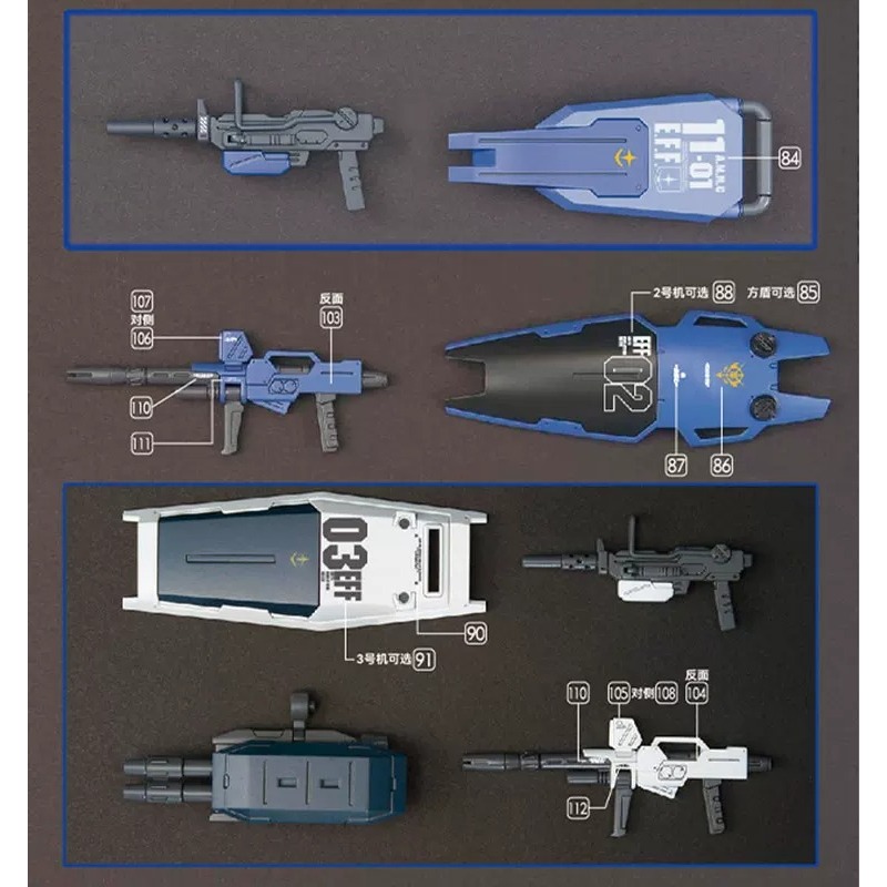 [BUOCO] 咕廠長 GUGU HG 1/144 蒼藍命運 1號機 2號機 3號機 EXAM 三合一 通用水貼-細節圖7