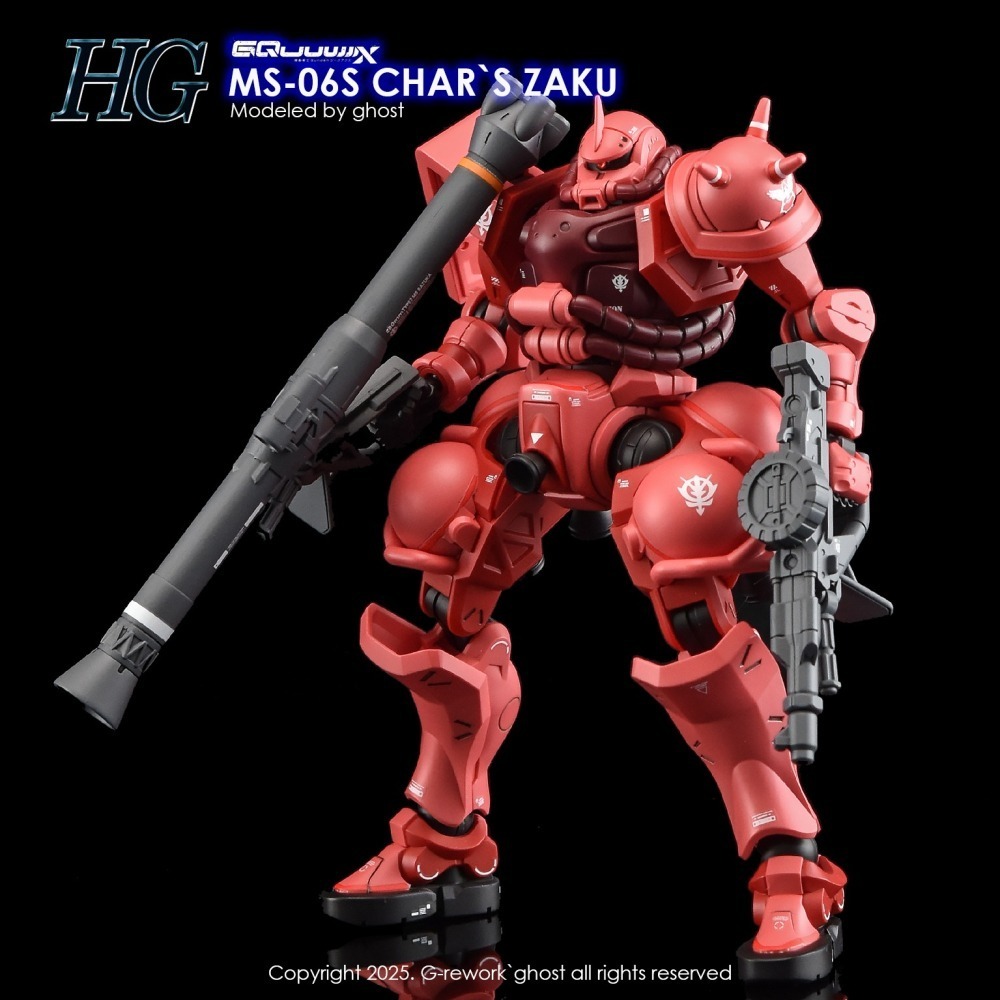 [BUOCO] 炎水貼 GHOST HG 紅薩克 MS-06S CHAR＇S 夏亞 專用 GQuuuuuuX 螢光 水貼-細節圖2