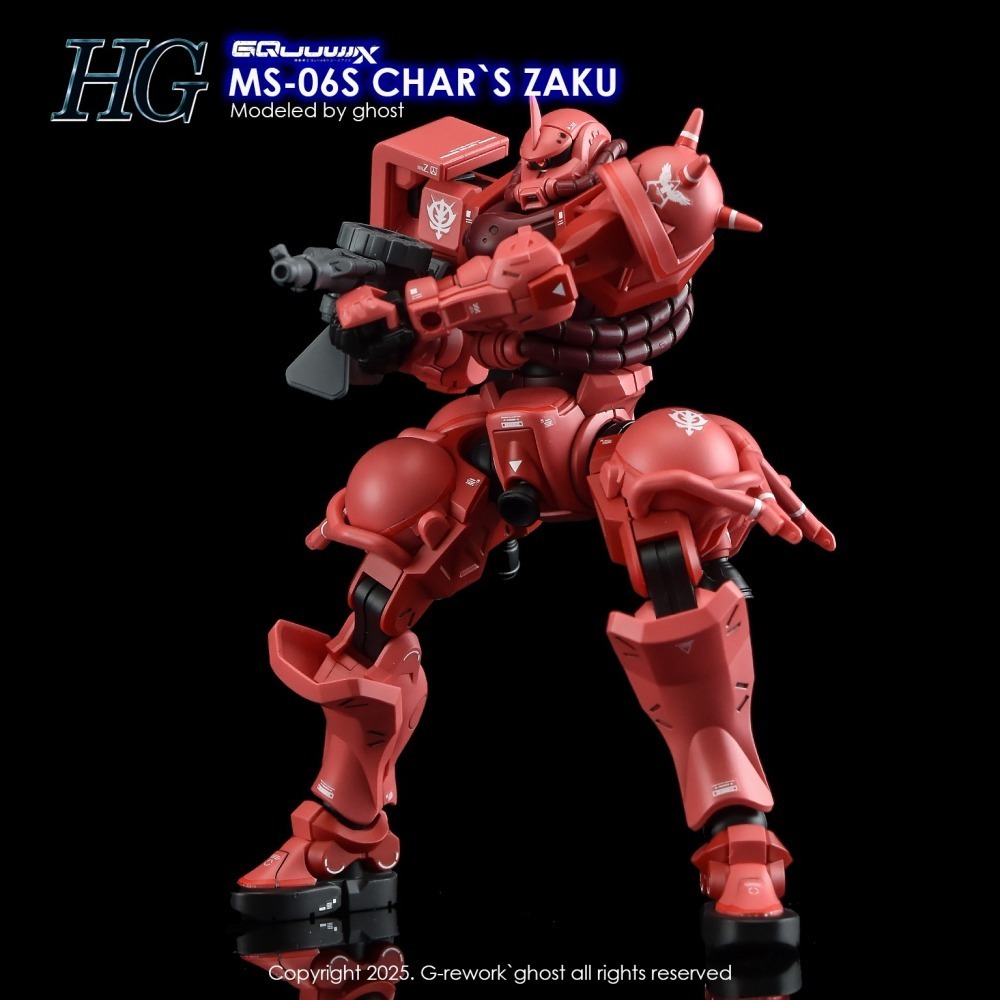 [BUOCO] 炎水貼 GHOST HG 紅薩克 MS-06S CHAR＇S 夏亞 專用 GQuuuuuuX 螢光 水貼-細節圖3
