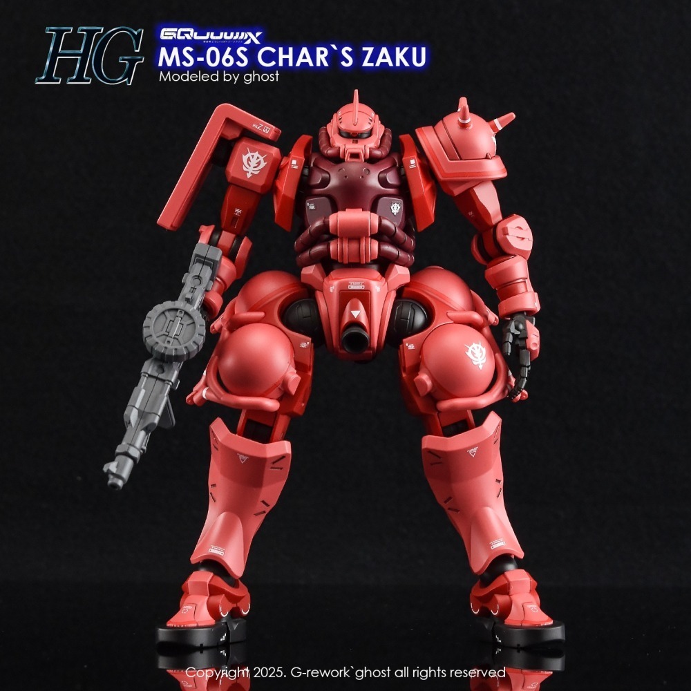 [BUOCO] 炎水貼 GHOST HG 紅薩克 MS-06S CHAR＇S 夏亞 專用 GQuuuuuuX 螢光 水貼-細節圖4