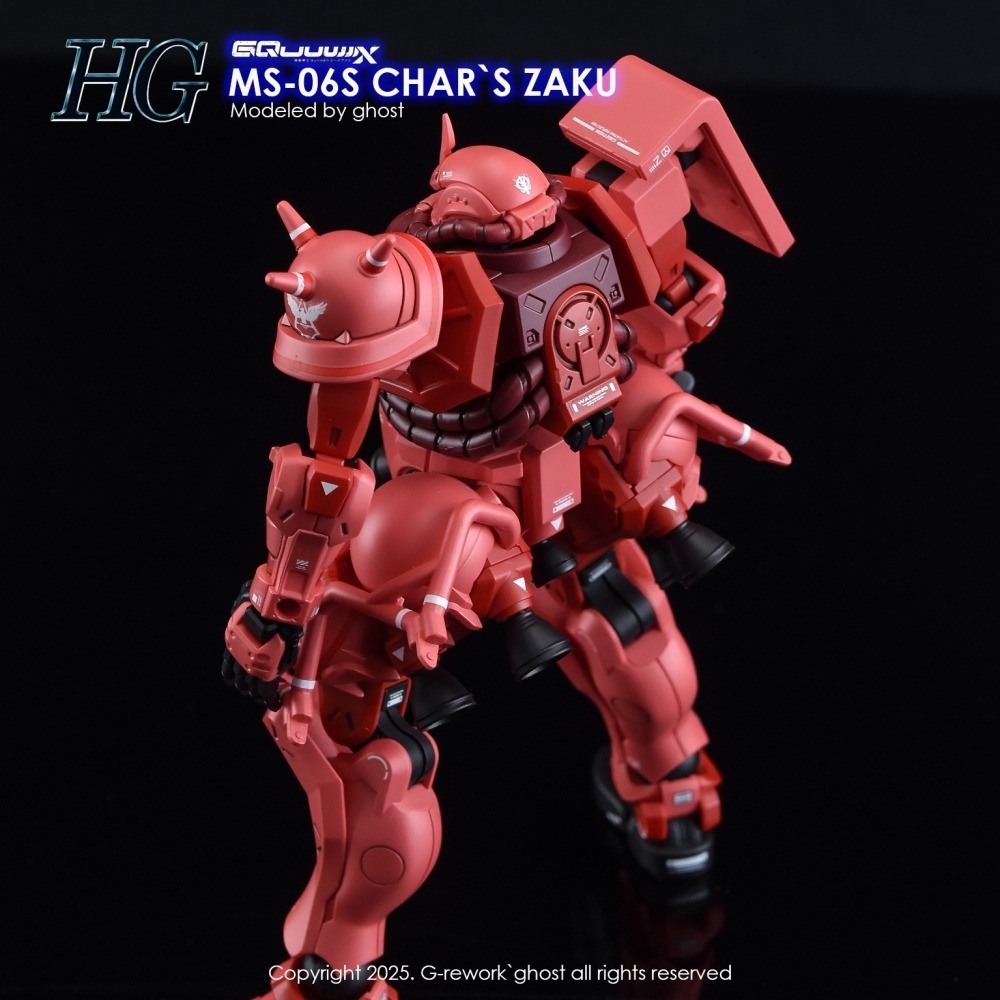 [BUOCO] 炎水貼 GHOST HG 紅薩克 MS-06S CHAR＇S 夏亞 專用 GQuuuuuuX 螢光 水貼-細節圖5