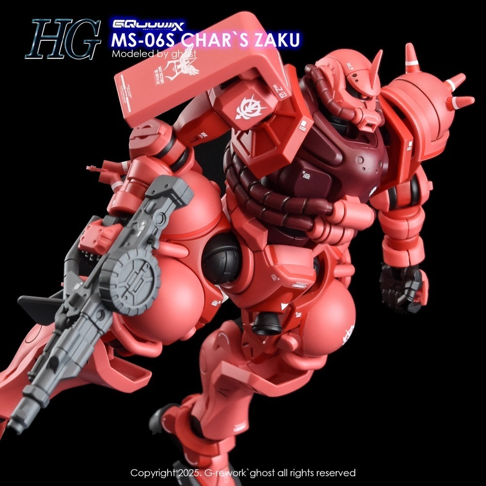 [BUOCO] 炎水貼 GHOST HG 紅薩克 MS-06S CHAR＇S 夏亞 專用 GQuuuuuuX 螢光 水貼-細節圖7
