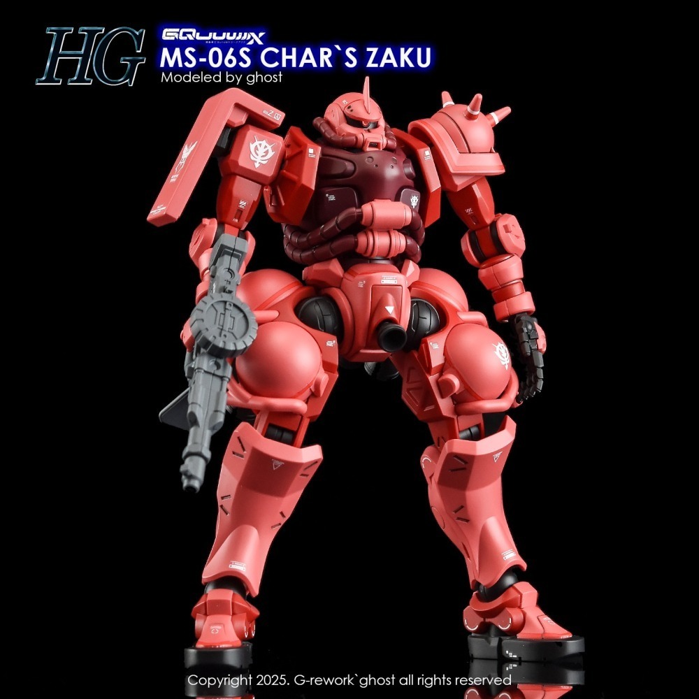 [BUOCO] 炎水貼 GHOST HG 紅薩克 MS-06S CHAR＇S 夏亞 專用 GQuuuuuuX 螢光 水貼-細節圖8