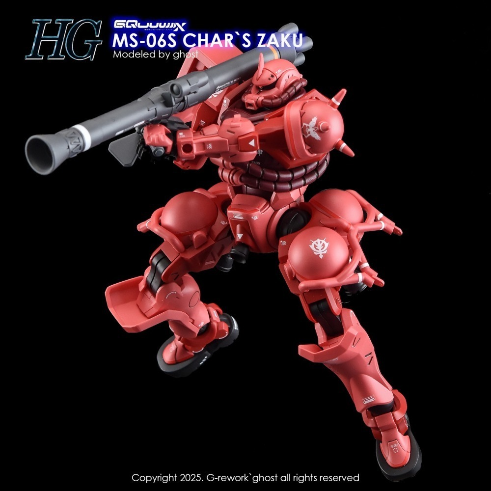 [BUOCO] 炎水貼 GHOST HG 紅薩克 MS-06S CHAR＇S 夏亞 專用 GQuuuuuuX 螢光 水貼-細節圖10