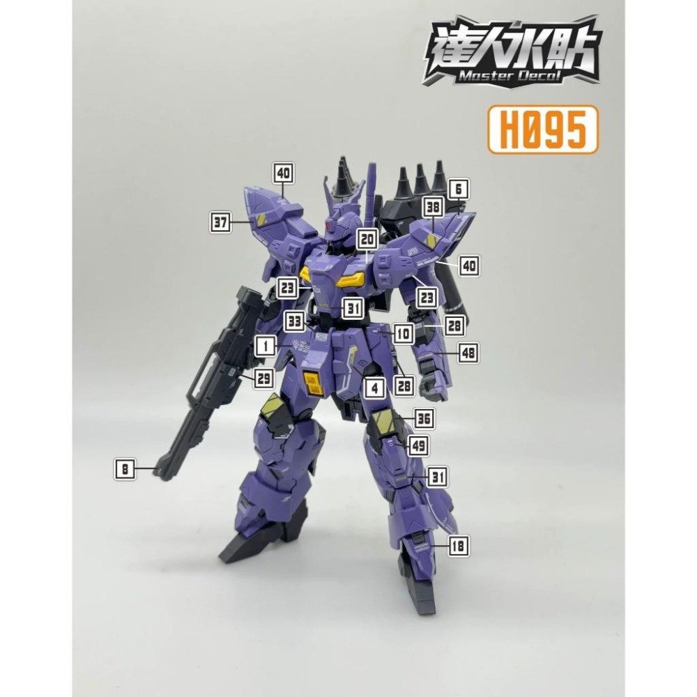 [BUOCO] 達人水貼 H095 HG 1/144 巴爾基爾 VARGUIL 螢光 專用水貼 MOON 鋼彈 | 大林-細節圖3