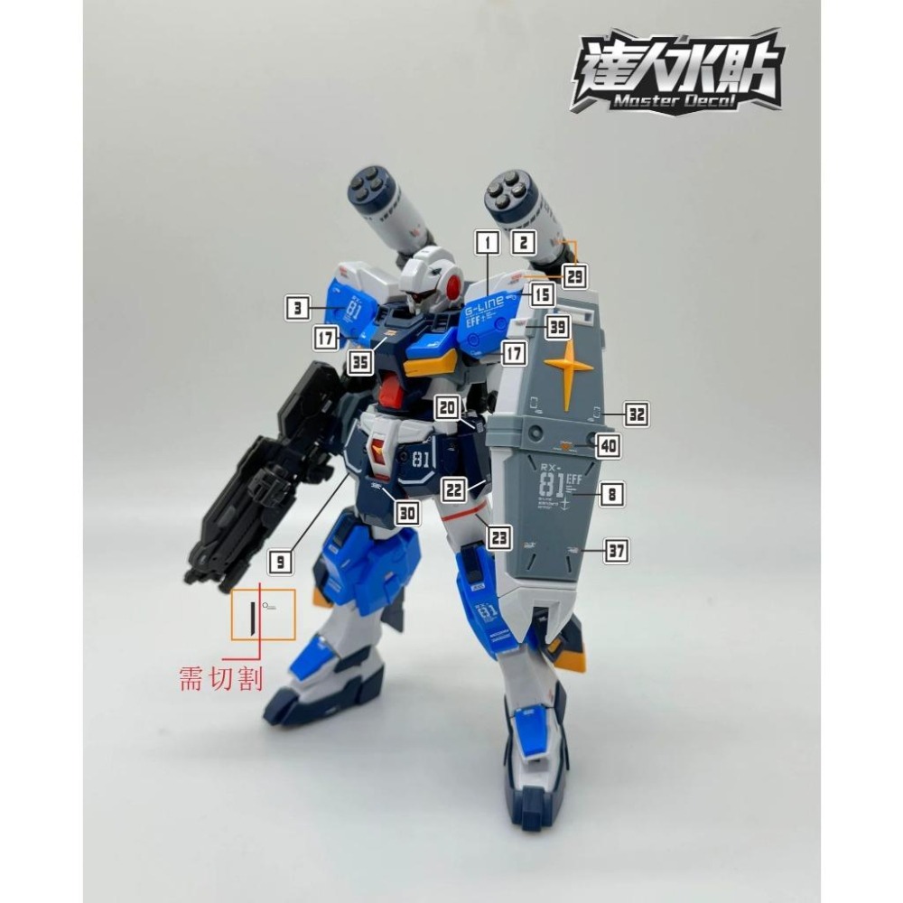 [BUOCO] 達人水貼 H093 HG 吉萊 (標準裝甲型) G-LINE STANDARD ARMOR 螢光 水貼-細節圖4
