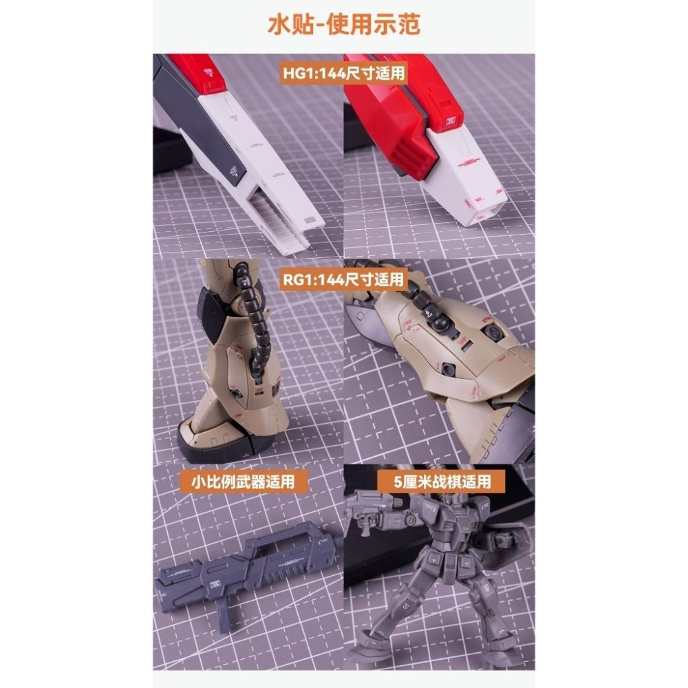 [BUOCO] 咕廠長【GUGU】30MIN 戰棋 / 1/144 小比例科幻模型 汎用 戰術標誌水貼 三色-細節圖7