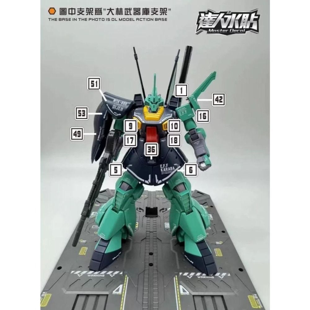 [BUOCO] 達人水貼 H012 HGUC 迪傑 ( DIJEH ) MSK-008 螢光 專用水貼 | 大林-細節圖5