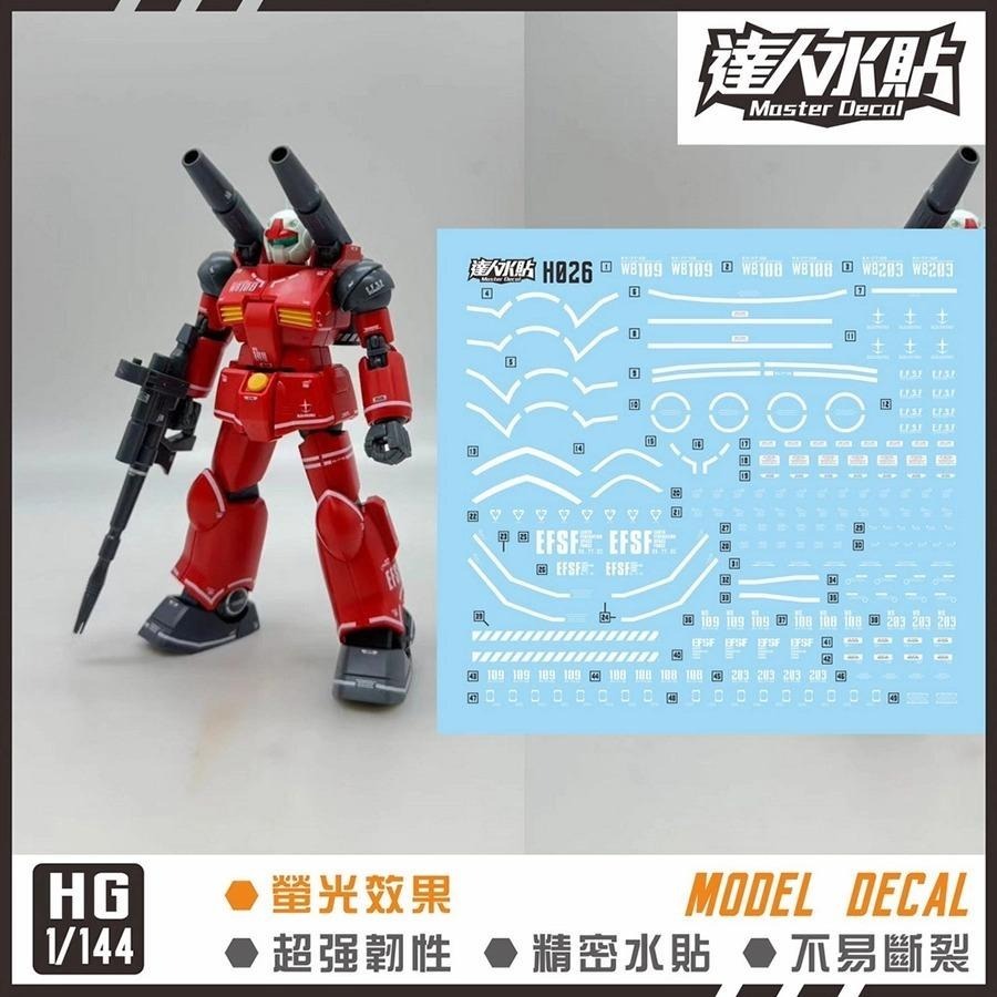 [BUOCO] 達人水貼 H026 HG 1/144 鋼加農 ( 新生 REVIVE ) 螢光 專用水貼 | 大林-細節圖2