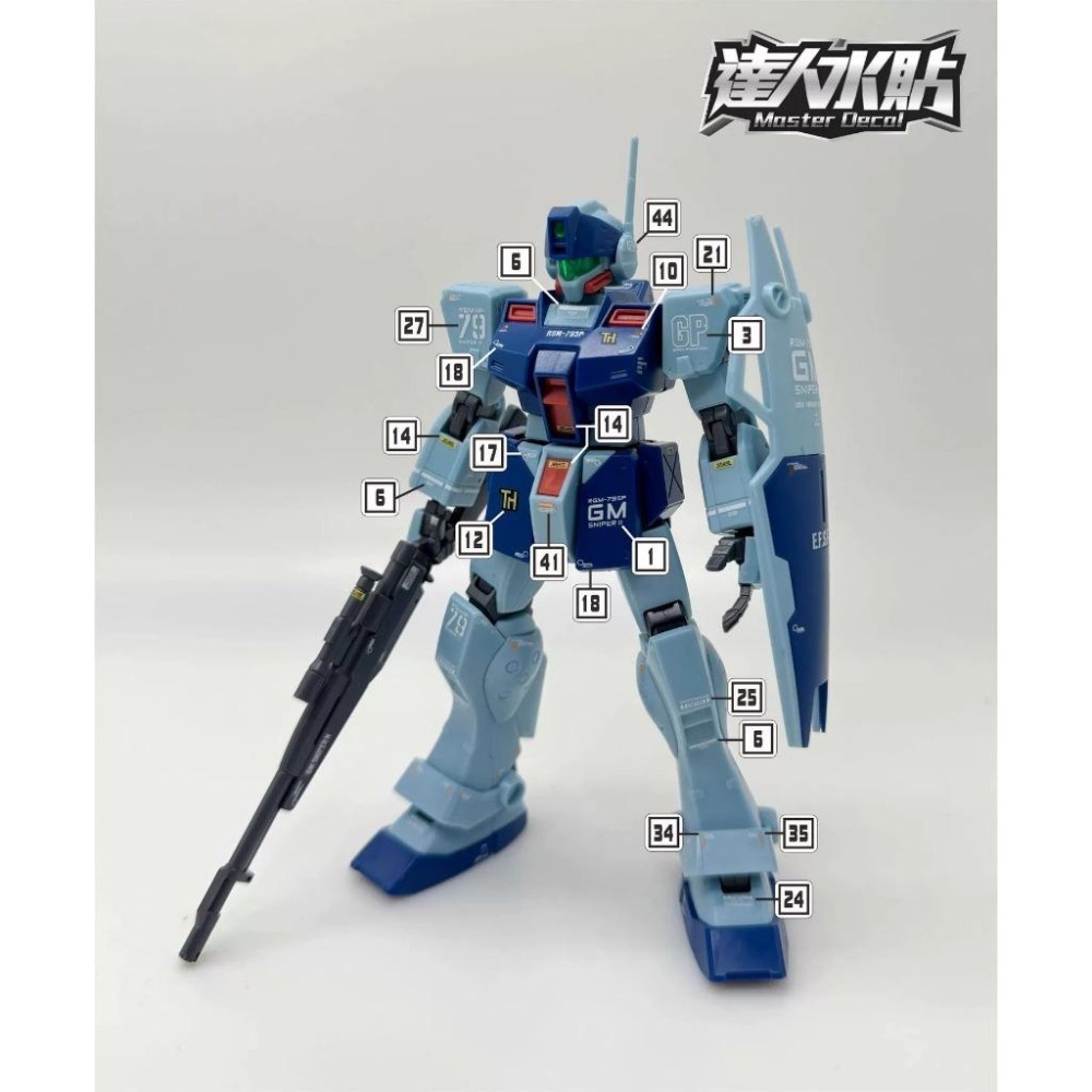 [BUOCO] 達人水貼 H103 HG 吉姆狙擊型II RGM-79SP GM SNIPER II 螢光 水貼 大林-細節圖6