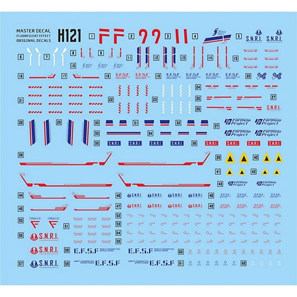 [BUOCO] 達人水貼 H121 HG 1/144 F91鋼彈 F91 螢光 水貼 | 大林 GUNDAM F91-細節圖3