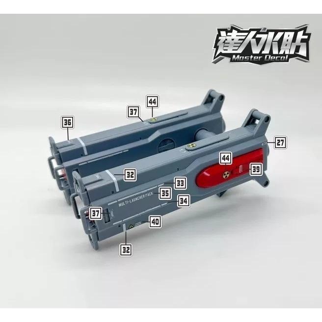 [BUOCO] 達人水貼 H119 HG 威達 (尼歐·羅安那克專用機) + 威達 & 刃式L 用擴充武裝組 螢光 水貼-細節圖6
