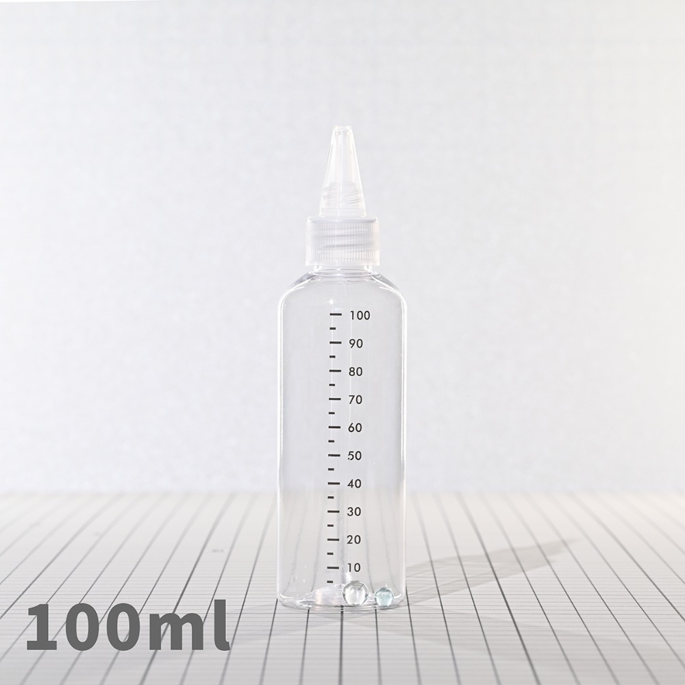 [BUOCO] PET 調漆瓶 尖嘴瓶 帶刻度 附6mm+8mm玻璃攪拌珠 分裝瓶 模型漆 顏料瓶-規格圖11