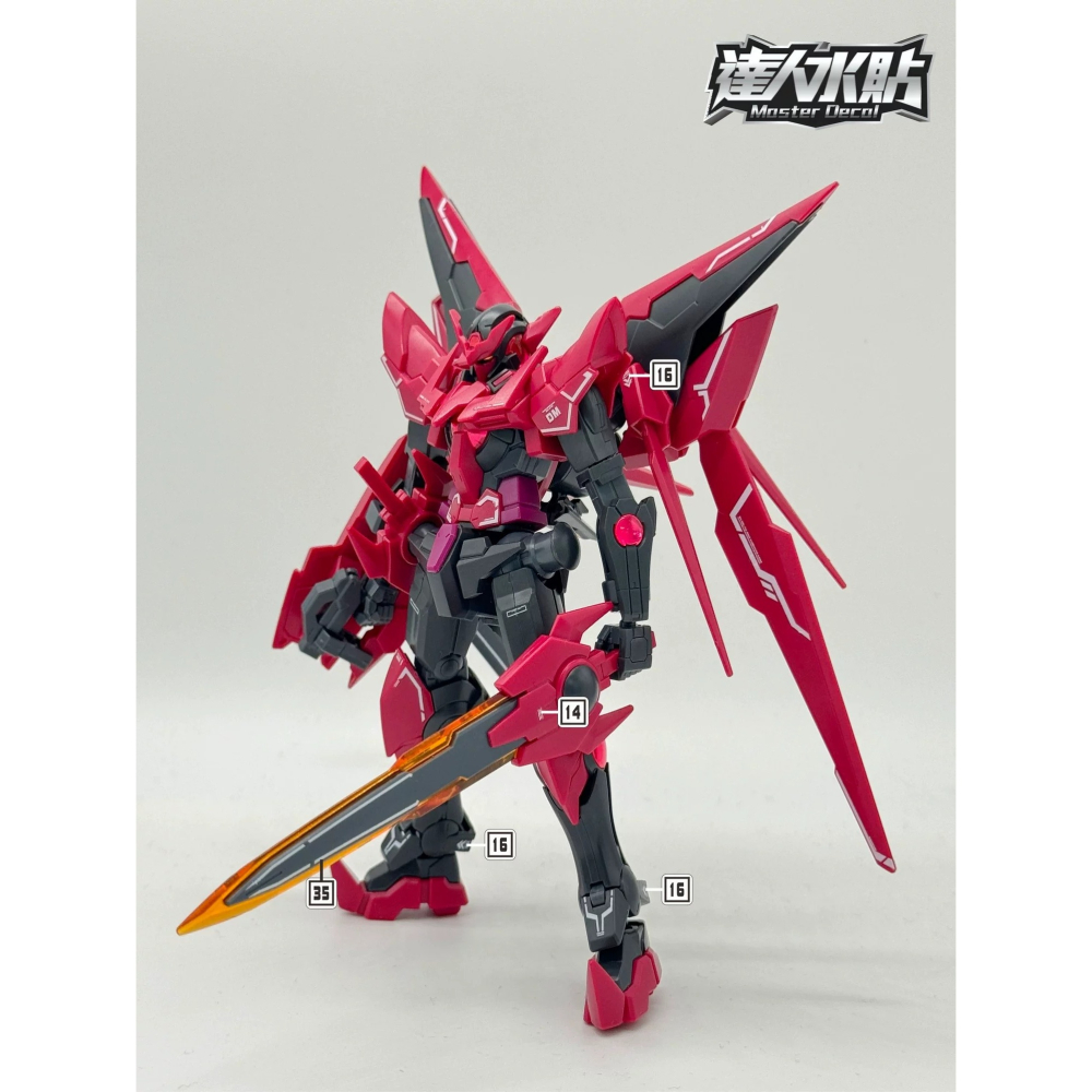 [BUOCO] 達人水貼 H154 HGBF 黑暗物質能天使 EXIA DARK MATTER 專用 螢光水貼｜大林-細節圖5